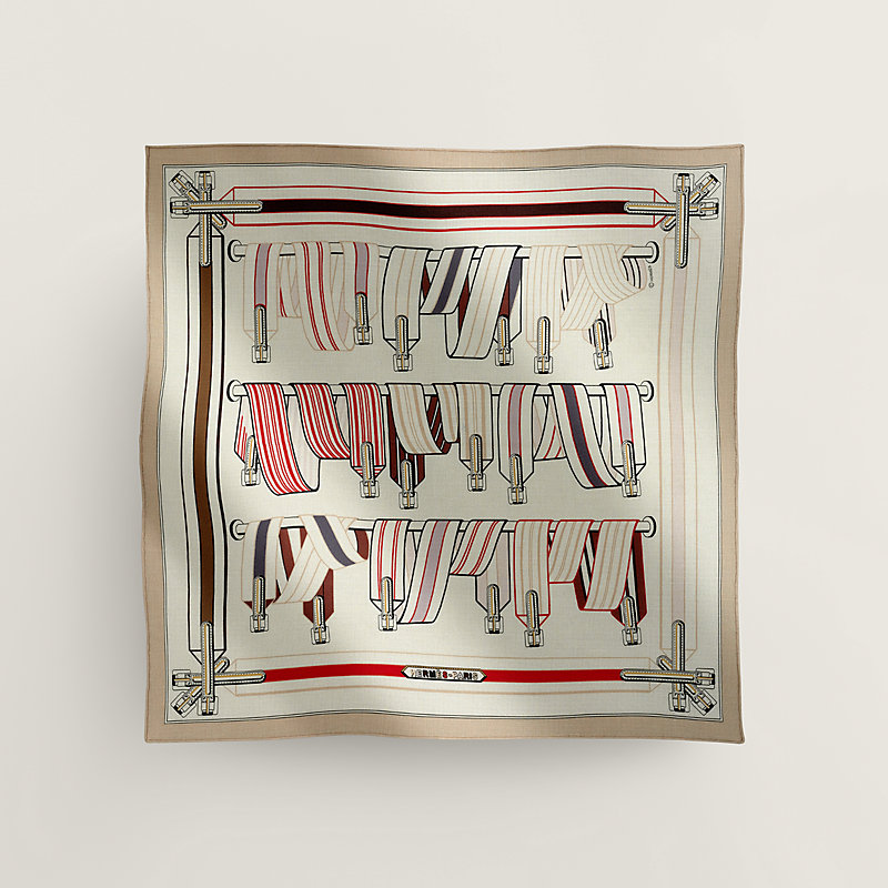 HERMES ハンカチ Les Sangles en Finesse handkerchief 直営包装 Les Sangles en Finesse handkerchief | Hermès Canada